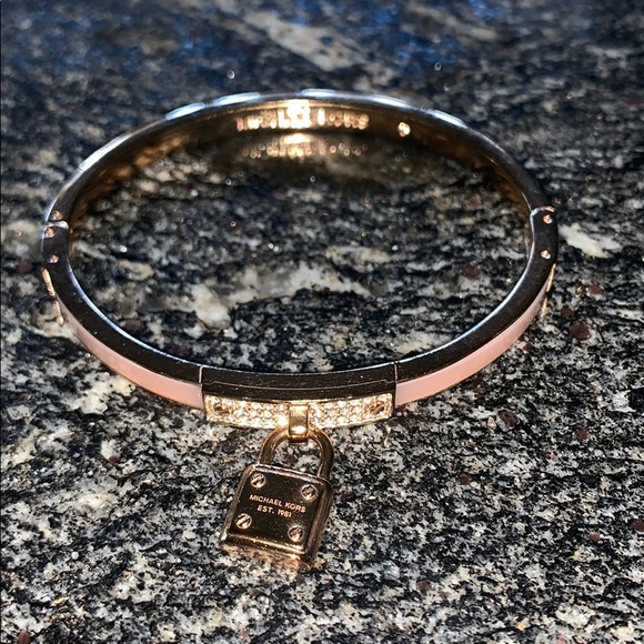 Michael Kors Jewelry - Michael Kors Bangle Gold Bracelet with Lock